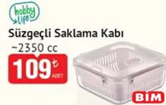 HOBBY LİFE SÜZGEÇLİ SAKLAMA KABI 2350 CC HOBBY LİFE SÜZGEÇLİ SAKLAMA KABI 2350 CC